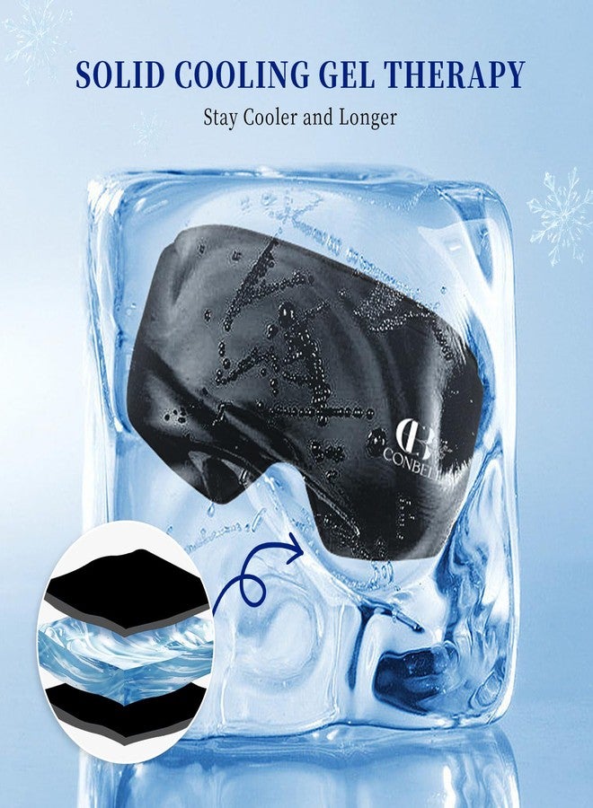 كونبيلا قناع تبريد للعينين المنتفختين، قناع جل للعينين، كمادة باردة للانتفاخ، والصداع النصفي، والصداع، والهالات السوداء، قابل لإعادة الاستخدام، مرن، قناع نوم بارد يوفر راحة تدوم طويلاً للرجال والنساء - Image 5